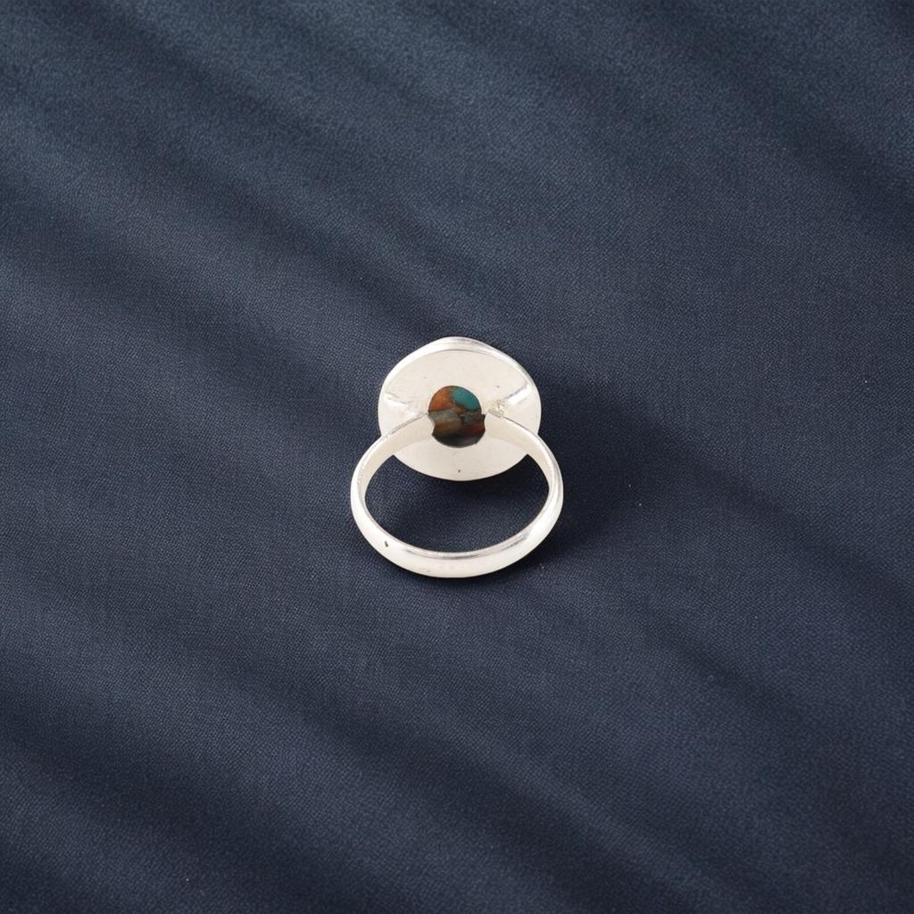 Stachelige Auster Edelstein 925 Sterlingsilber Handgefertigter Ring Damengeschenk Schmuck RR-62-48