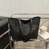 Urban Minimalist Pu Tote Bag With Laptop Pocket For Daily Use