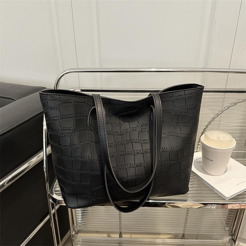 Urban Minimalist Pu Tote Bag With Laptop Pocket For Daily Use