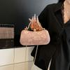 Funkelnder Blumenabend mit Strass-Kettenbrieftasche Bankett Cheongsam Kleid Geldbörse Handtasche für die Jahresparty Luxuriöse Pailletten-Dinner-Tasche