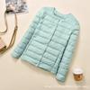New light and thin down jacket women's round neck warm liner short large size jacket autumn and winter women's clothing collarless