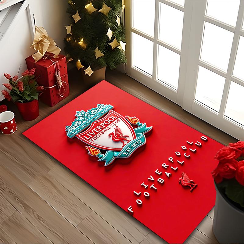 1 Stück Liverpool FC Teppich, Digital Bedruckte Heimstuhl Sofa Matte, Langlebiger Büroflächen Teppich, Schöne Festival Dekorationen