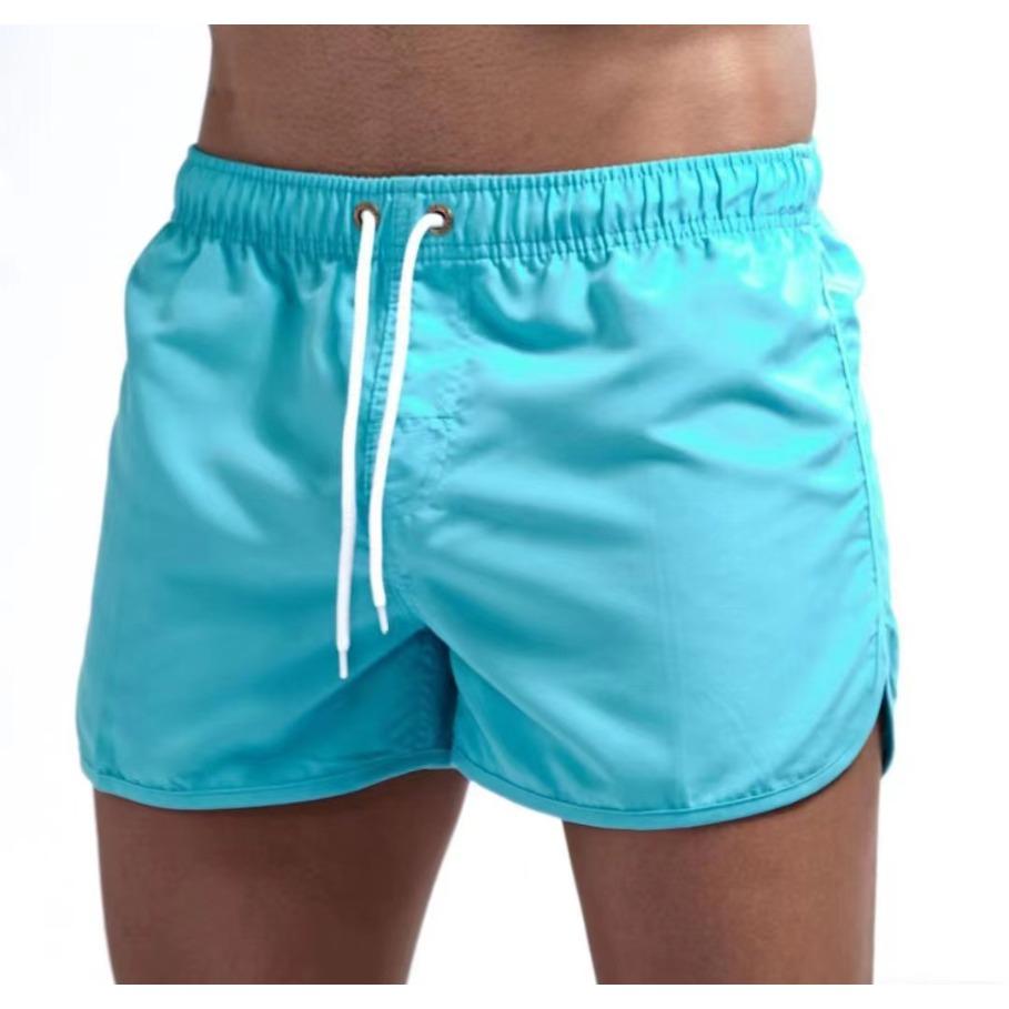 Sommer Herren Strand elastische Taille Krawatte lässig atmungsaktive Shorts Bademode