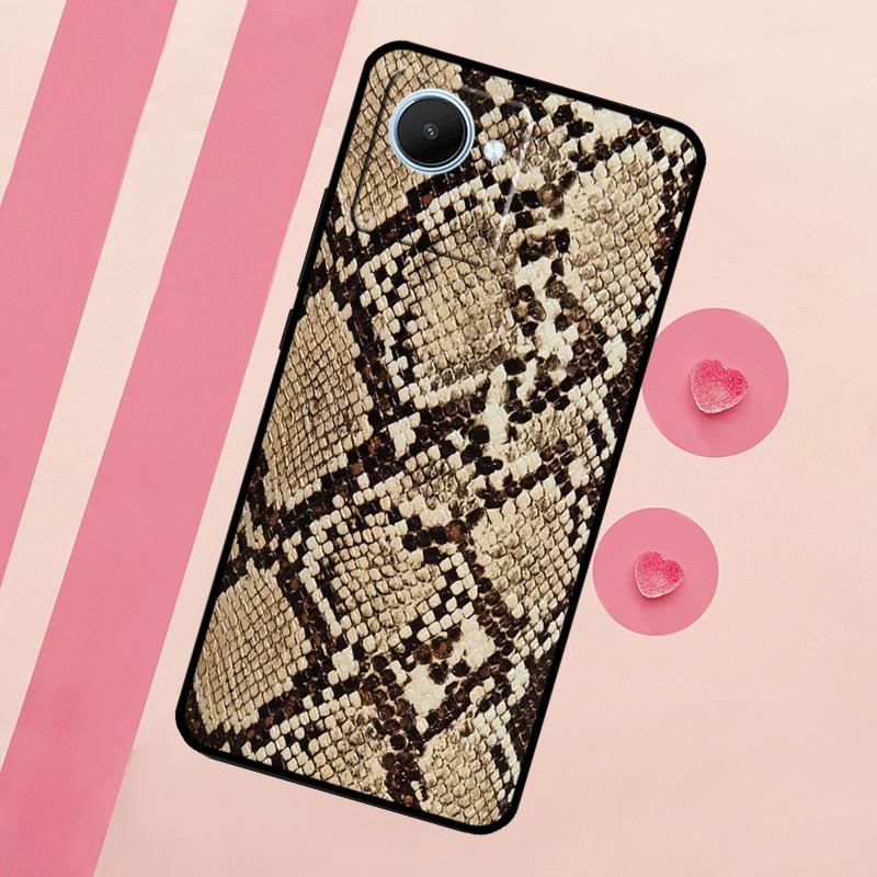 Snake Skin Print For Realme C71 C55 C53 C67 C75 C61 C33 C63 C51 C65 10 11 12 13 14 15 Pro Plus GT7 Pro Case