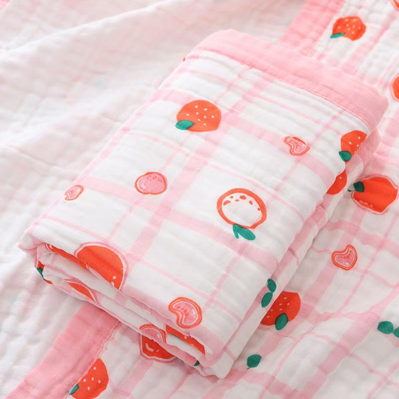 Pure Cotton 6-Layer Gauze Baby Bath Towel & Swaddle Blanket