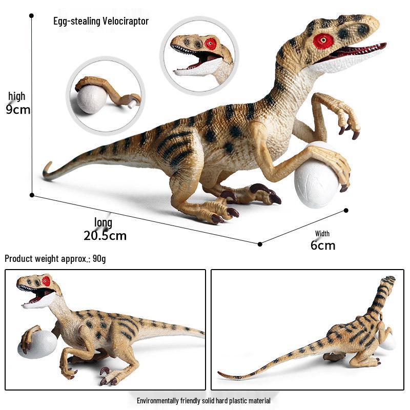 Children's Jurassic Dinosaur Toys: Oviraptor & Velociraptor Simulation Figures