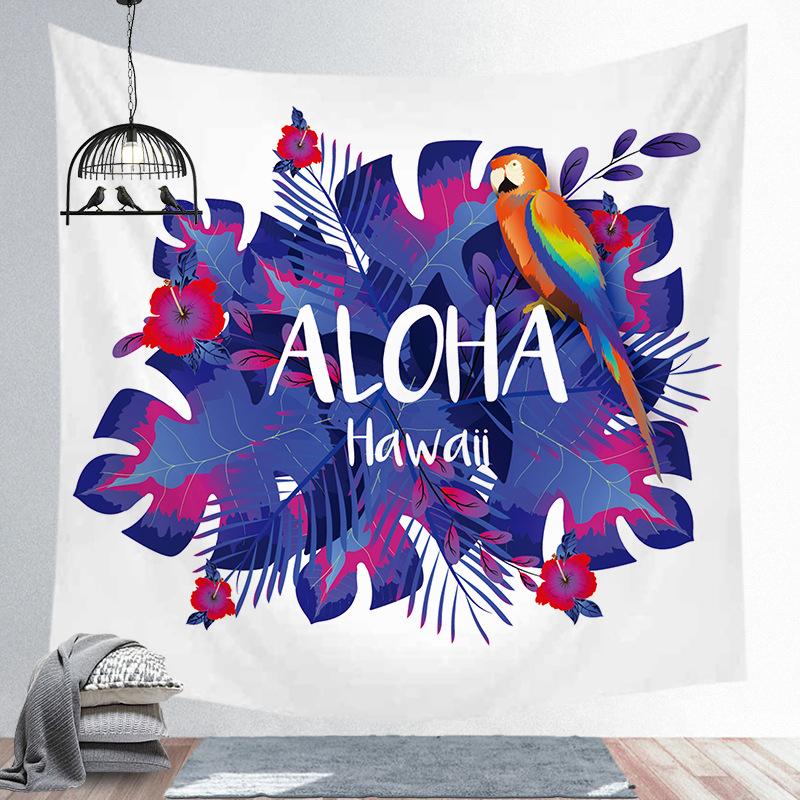 Modern Nordic Polyester Tapestry Tropical Plants Wall Hanging Decor Hot Bohemian Tapestry For Bedroom Dorm Living Room Wall Art