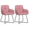 Dining Chairs 2 Pcs Velvet Pink 59 X 56.5 X 86 Cm