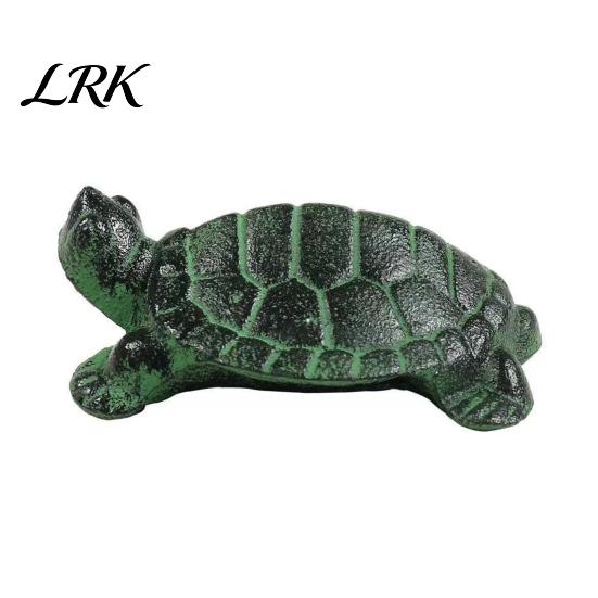 Iron Turtle Figurine Vintage Figurine, Metal Miniature Tortoise Statue, Animal Sculpture Shape Desk Decoration for Home Office Bookshelf Durable 1pc