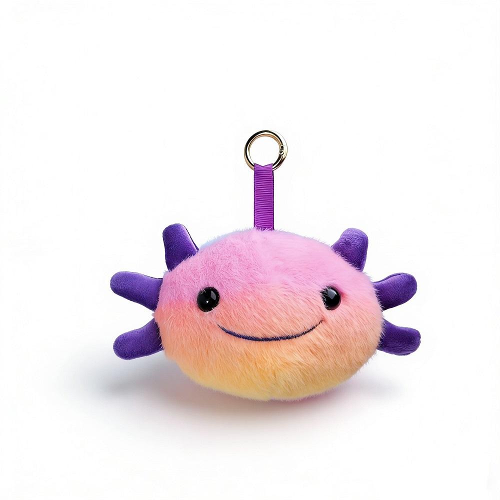 Kawaii Axolotl Plüsch Schlüsselanhänger Niedliches Stofftier Spielzeug Mini Salamander Puppe Tasche Anhänger Autoschlüsselanhänger Weiche Flauschige Plüschtiere Geschenke
