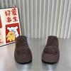 Baotou wedge heel non-slip slippers 2025 autumn small mango head foreign style increase retro outerwear muffin shoes