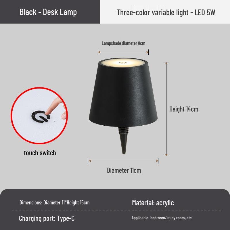 Rechargeable Wine Bottle Table Lamp: Night Light, Bar or Dining Decor, Bedside Lamp, Camping Atmosphere.