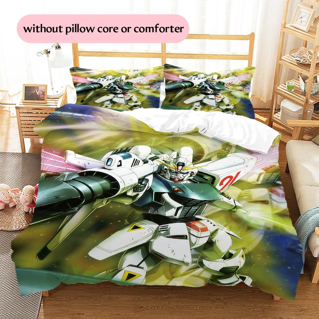 Mobile Suit Gundam Mecha Squad Bedding Set Duvet Cover Pillowcase No Filler, Soft Home Bedroom Decor, Perfect Gift for Fans.chl