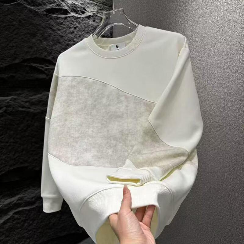 Bluza męska na jesień – modna, wszechstronna, prosta, luźny krój, długi rękaw, okrągły dekolt. Wysyłka 48-godzinna.