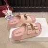 2025 Summer New Platform Sandals with Buckle Sandals Fashionable Korean Version Wear Birkenstock Plus Size Sandals