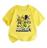 Kids Boys Girls Crew Neck Short Sleeve T-Shirt, 100% Cotton Retro Game Character Printed Casual Soft Tees for Children Everyday Wear Top