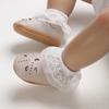 Khaki 0-18M Baby Casual Shoes Infant Toddler Bowknot Non-slip Rubber Soft-Sole Flat PU First Walker Newborn Bow Decor Mary Janes