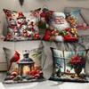 New Style Pillow Cover Christmas Home Decoration Elk Snowflake Pillow Cover Living Room Sofa Cushion Cover