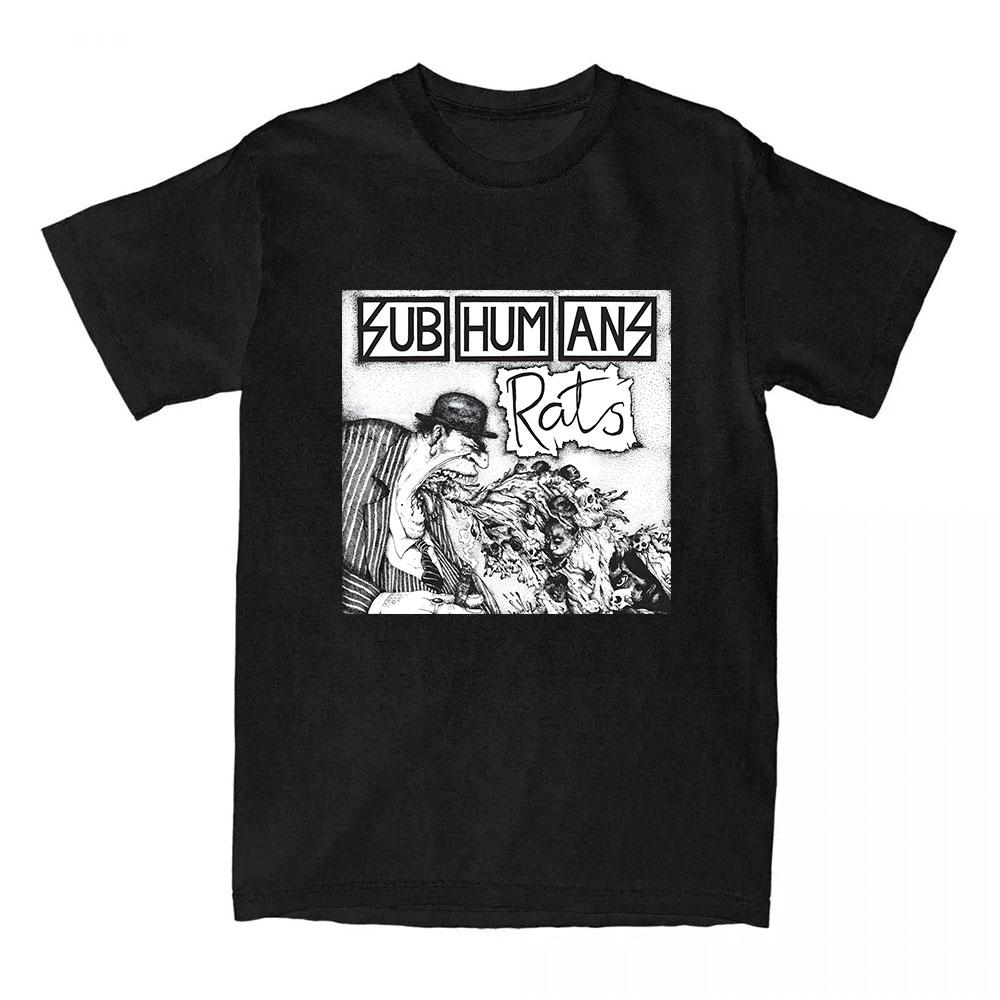 Subhumans Punk Rock Band T-shirt Cotton Short Sleeve Tshirts Summer Soft Tee-shirt Hip Hop Streetwear Tee