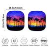 2-Piece Car Sunshade - Coconut Grove Design for Summer Heat Insulation