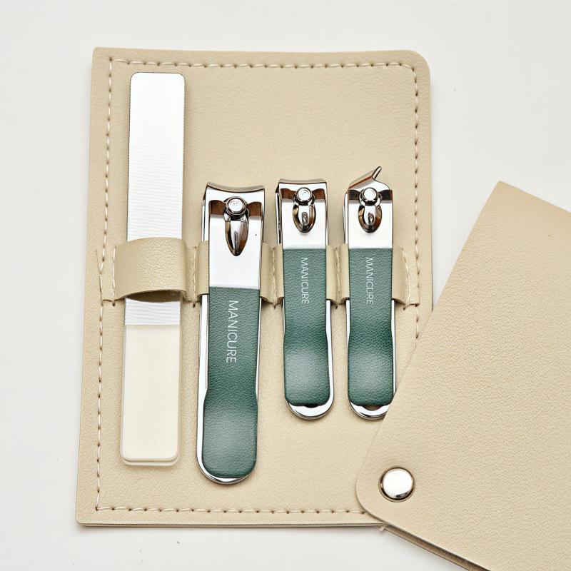 Portable 10-Piece Nail Clipper and Manicure Set with Ear Pick