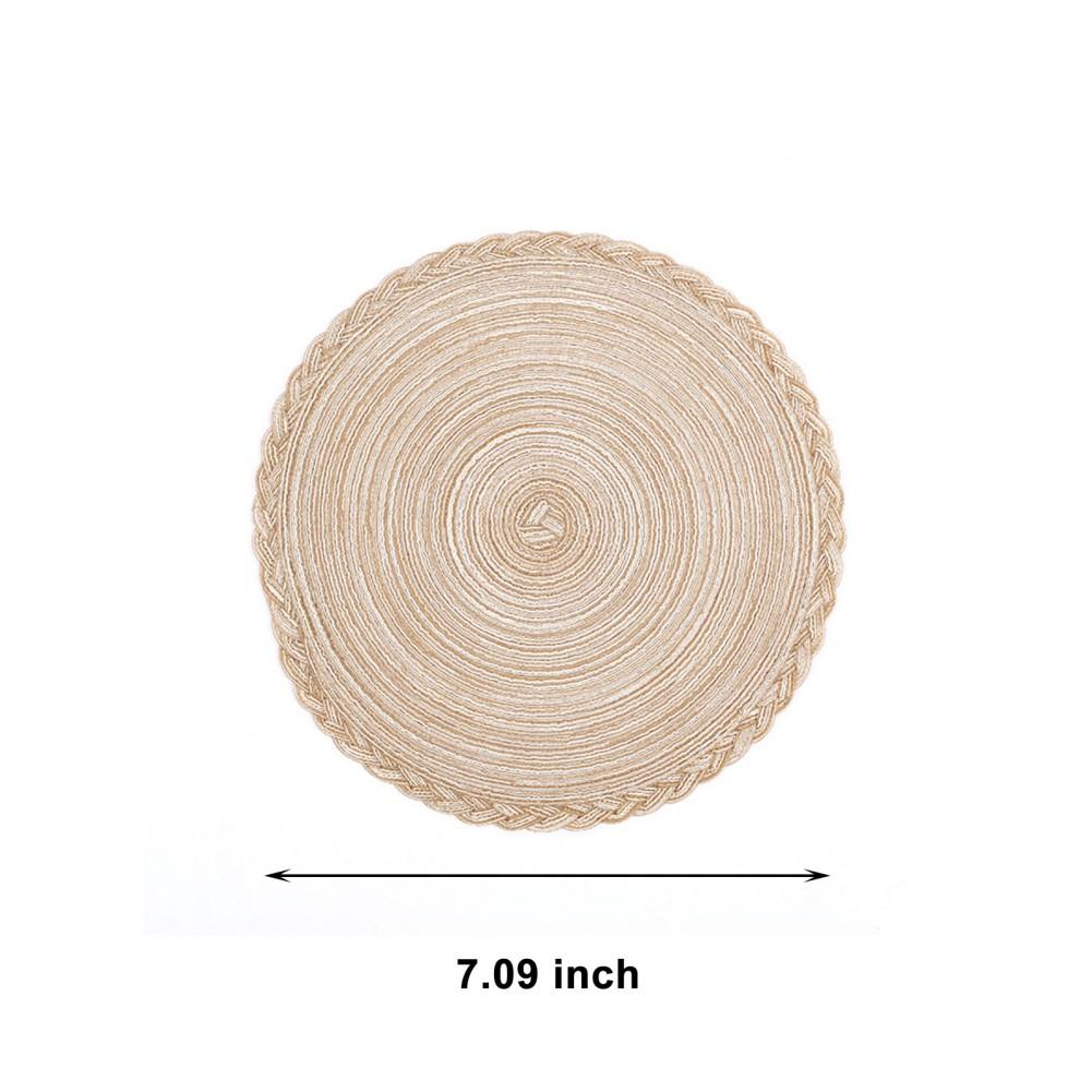 1PC 18cm Round Woven Non-slip Placemat Coaster Insulation Pad Mug Cup Table Mat Home Decor Kitchen Accessory
