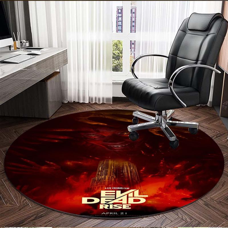 The Evil Dead Print Round Rug, Washable Floor Carpet, For Entryway Dorm Laundry Room Office Study, Home Decor Birthday Christmas Gift