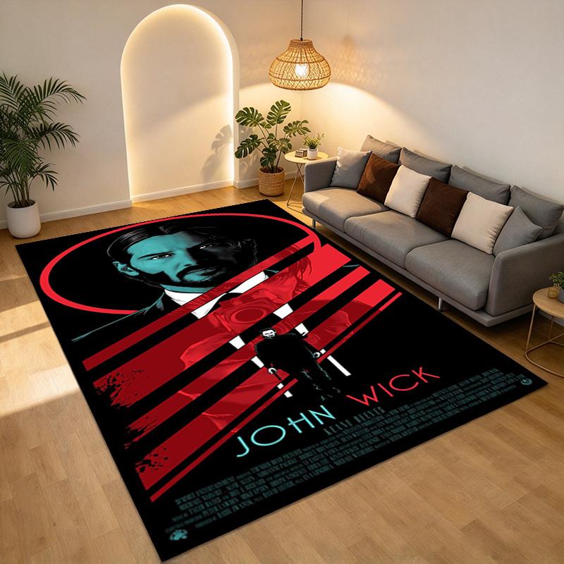 John Wick Living Room Nonslip Area Rug Soft Carpet For Bedroom Game Playroom Sofa Office Home Decor Doormat Christmas Gift C93014