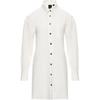 Metal Button Shirt Style Midi Long Sleeve Dress Women Dresses Pink PAF261702062