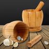 Bamboo Garlic Mortar and Pestle