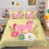 3D Unicorn Digital Printing Quilt Cover, Cartoon Horse Gir Microfibre Bedding Set With Pillowcases 50*75Cm For Kids Boys Girls