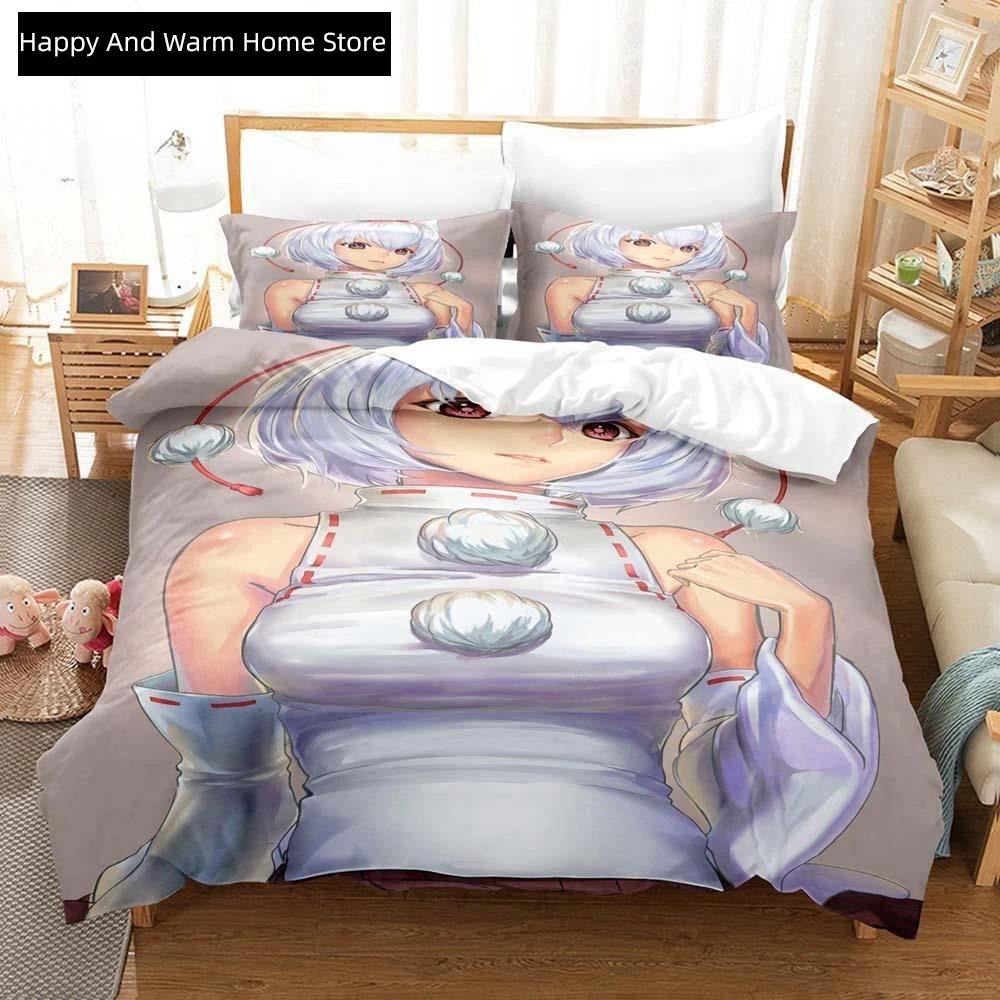 3D Anime Kawai Young Girls Date A Live IV Beding Set Single Twin Ful Quen King-Sized Dimensionsd Dimensions Bed Linen Set Adult People Young Boys
