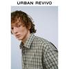 UR2026 Men's Casual Plaid Drawstring Short Sleeve Shirt