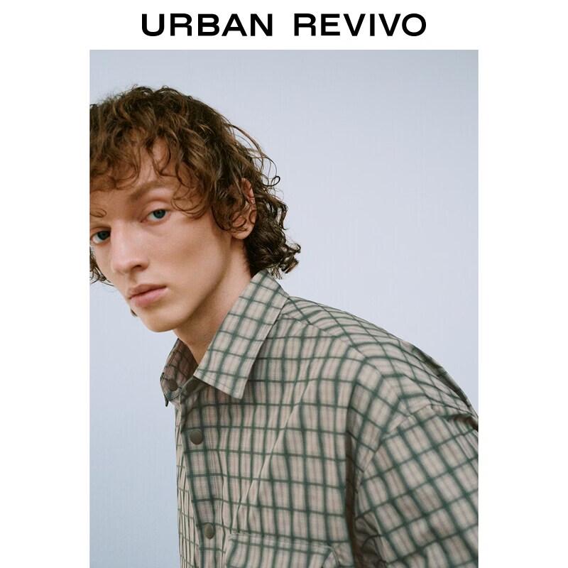 UR2026 Men's Casual Plaid Drawstring Short Sleeve Shirt