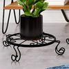Retro Wrought Iron Potted Plant Standing Flower Pot Shelf Display Stand Garden Plant Flower Stand Balcony Home Decoration Stand