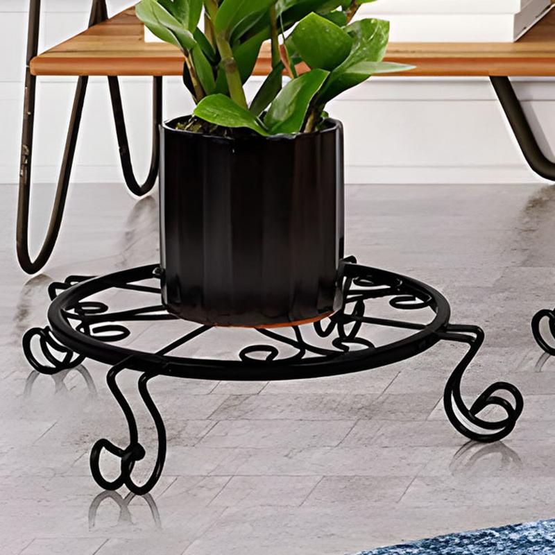 Retro Wrought Iron Potted Plant Standing Flower Pot Shelf Display Stand Garden Plant Flower Stand Balcony Home Decoration Stand