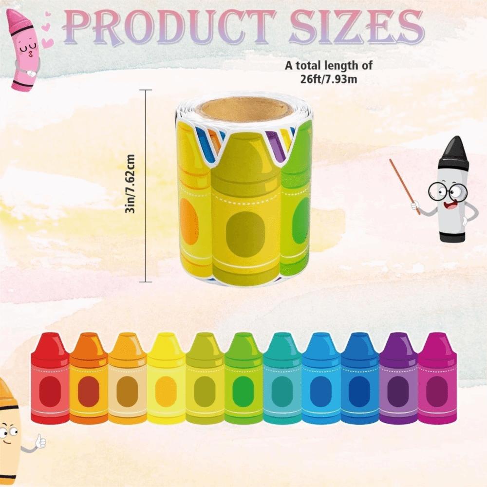 1Roll Self Adhesive Chalkboard Bulletin Board Border Paper 3inch Border Classroom Decors DIY Border Trim Sticker Handmade Crafts