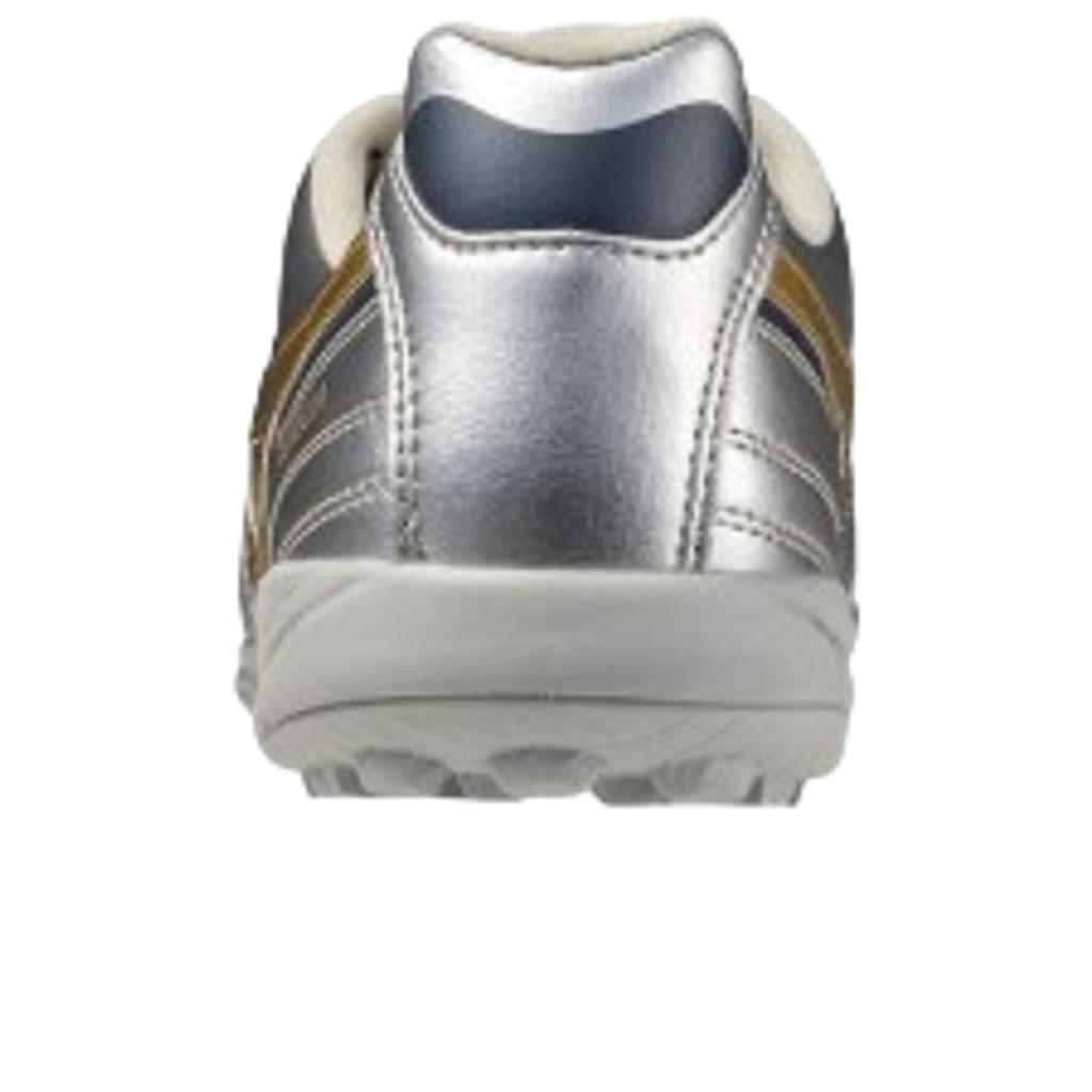 Mizuno Morelia Sala Pro Comfortable Trendy Versatile Fashion Synthetic Leather Non-Slip Football Shoes Unisex Football Shoes Gold Silver Q1GB2513-04