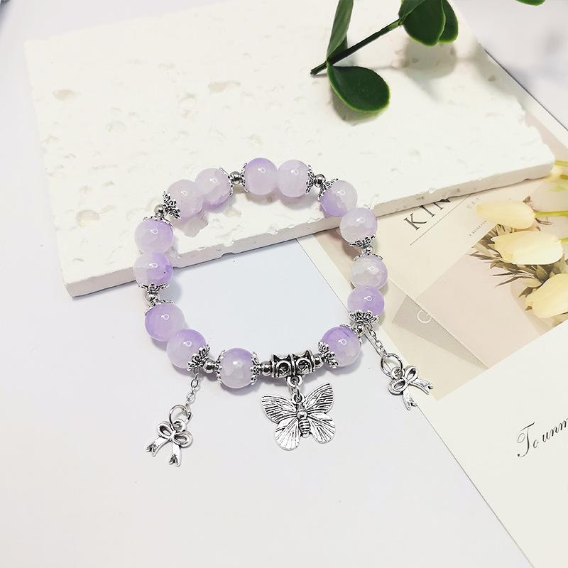 Bracelet Papillon en Encre de Bambou Polyvalent - Style Unisexe, Cadeau d'Anniversaire Parfait pour les Couples et les Étudiants