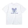 Tennis Club Tennis Wear Retro Pure Cotton Casual Round Neck Short Sleeves T-shirt for Women