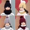 Knitted Women Hat Neck Warmer Winter Scarf Set for Commute Cycling Ski Russian Cossack Caps for Winter