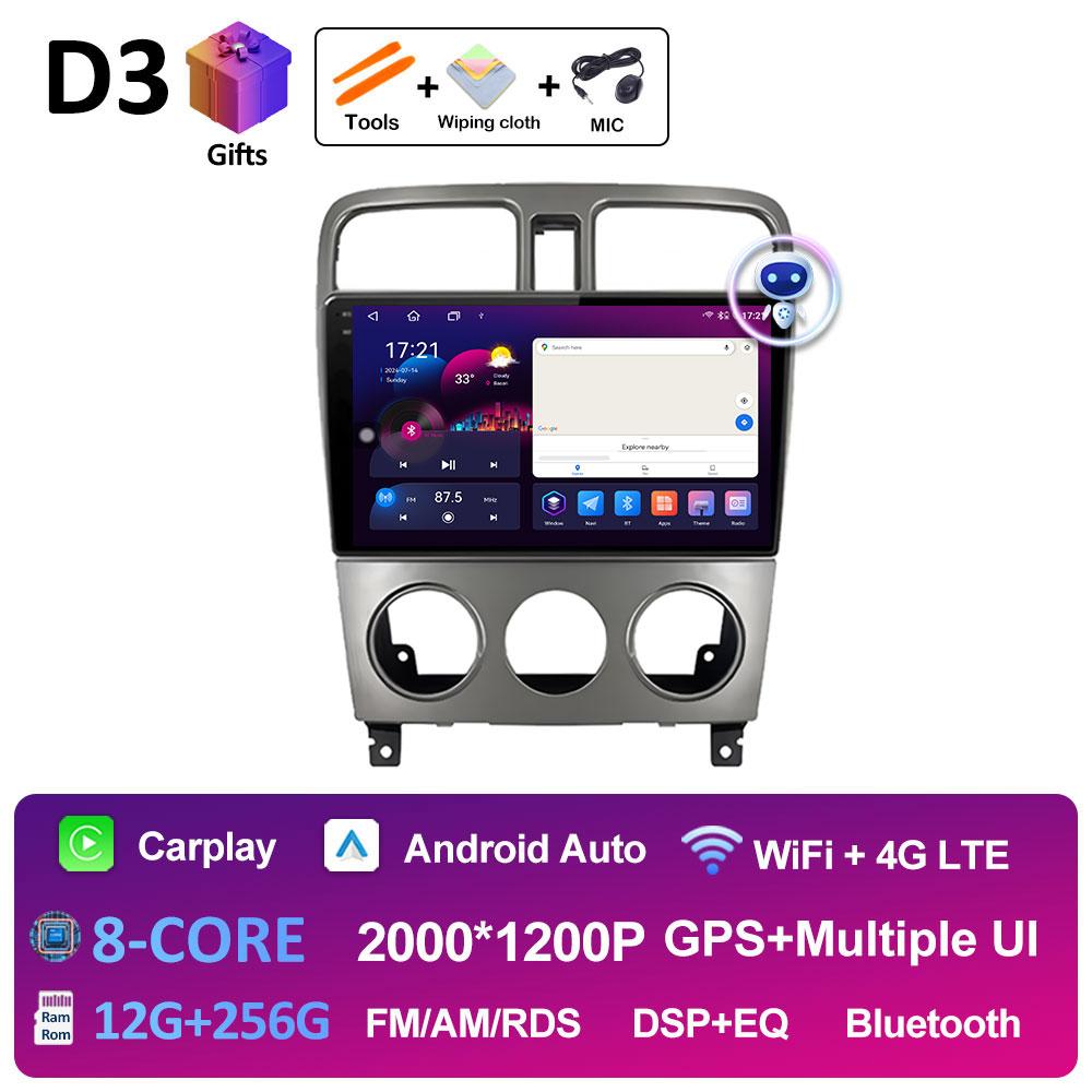 For Subaru Forester SG 2002 2001 2002 2003 - 2008 Wireless Carplay Android Auto Car Multimedia Video Player DSP Stereo Head Unit