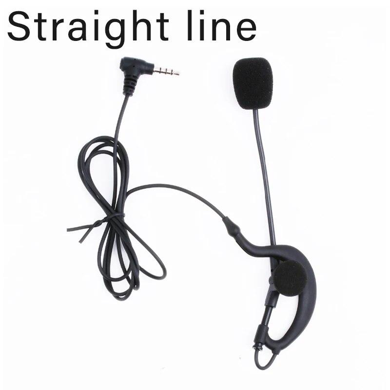 Bike Referee Motorcycle Helmet Headphones 3.5mm Jack Headset Microphone Spring/Straight Wire For EJEAS Vnetphone V6C XiNOWy V4C Helmet Communication