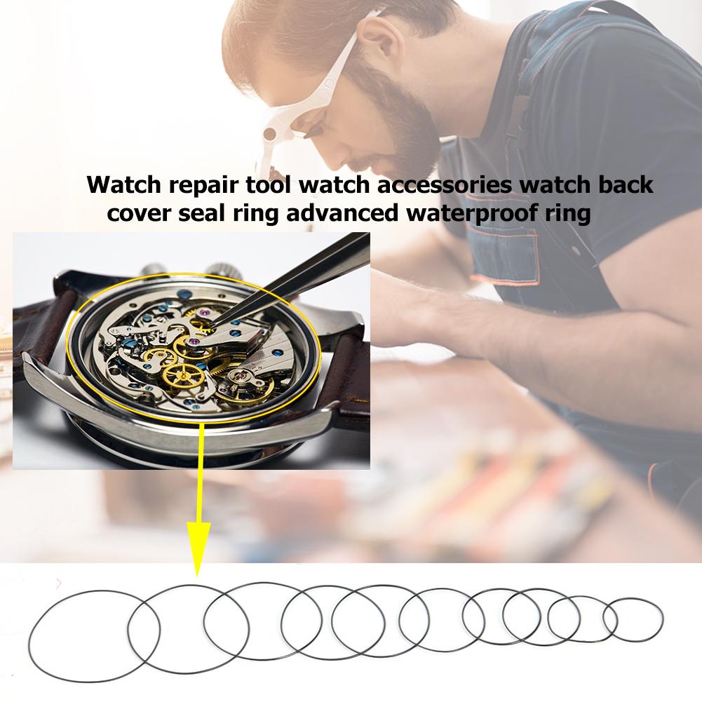 200pcs O Ring Watch Back Cover Gasket Rubber Seal Washers Watch Repair Tool Kit