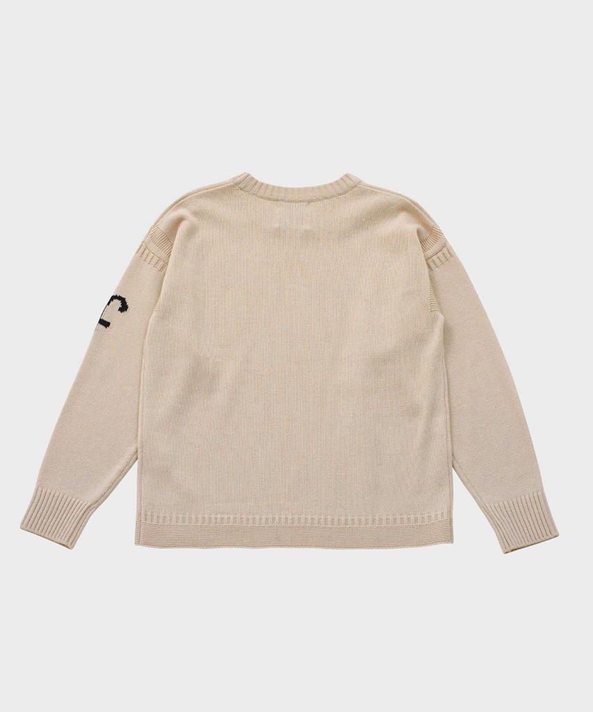FFEFF STUDIO F Logo Round Wool Pullover (Cream Beige)