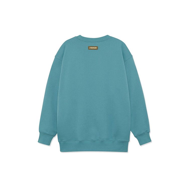 Li Ning Badfive Jiangzuo Fengliu Theme Printed Pullover Sweatshirt Unisex Sweatshirt Green AWDRE17-2