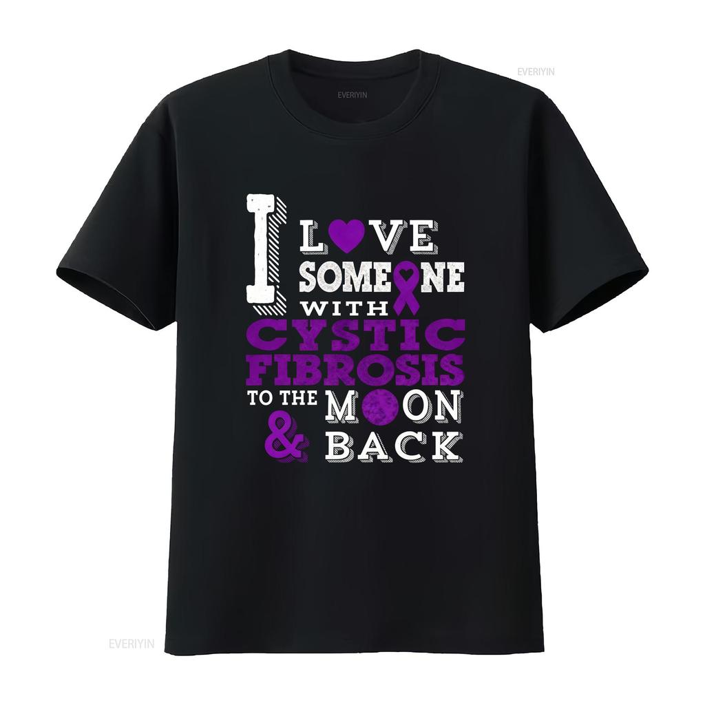 Cystic Fibrosis Awareness I Love Someone With To The T Shirt Vintage Washed Soft Homme Casual Designer Clothes Fashion