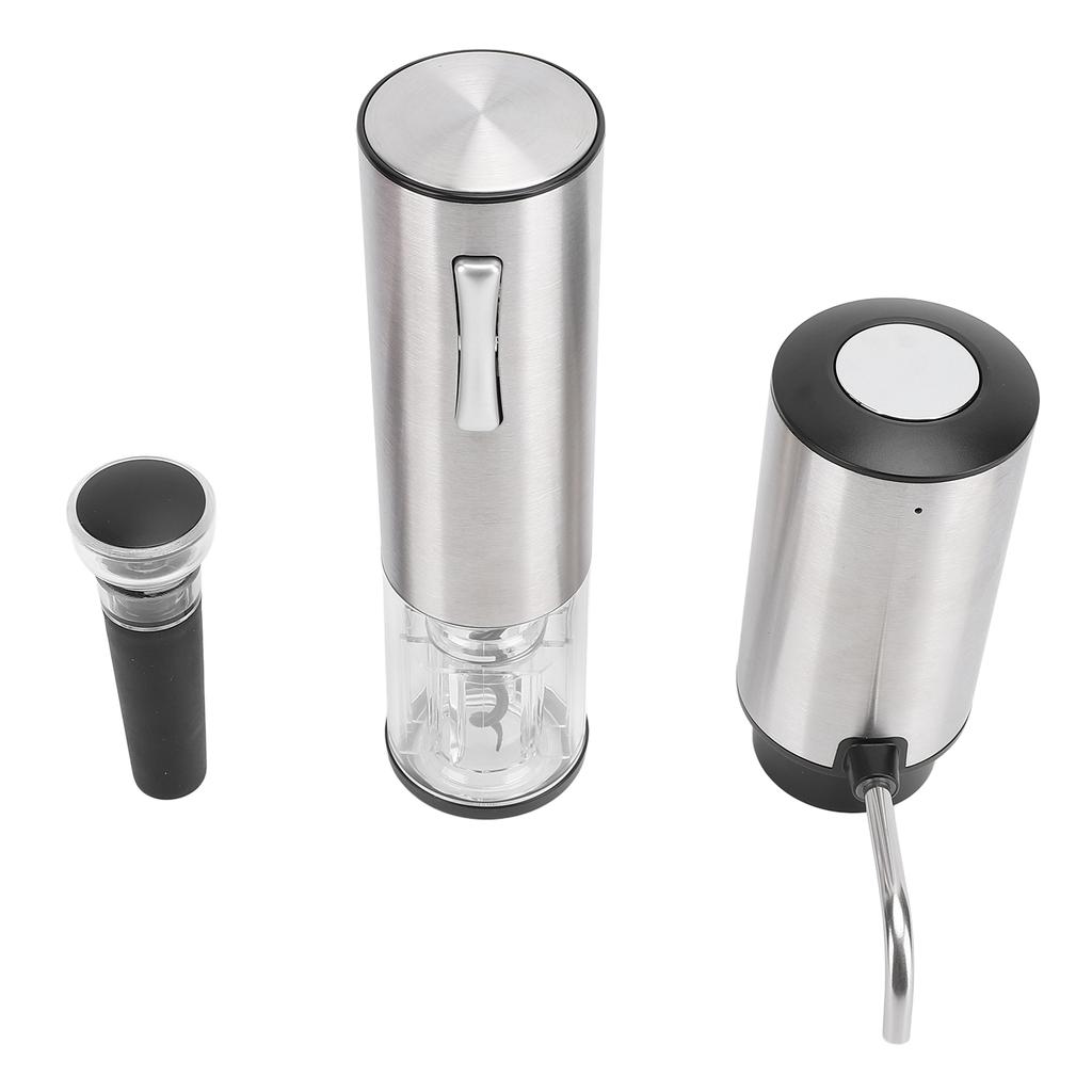 Electric Wine Dispenser Aerator and Corkscrew Set Vacuum Stopper Foil Cutter Wine Pourer USB Rechargeable Automatic Wine Bottle Opener Kit