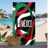 Mexico Footbal Print Beach Towel Quick Dry Super Absorbent Soft Bath Towel for Swimming Beach Travel Fan Souvenir Gift