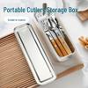 Stainless Steel Portable Cutlery Storage Box - Waterproof & Mildew-Proof for Outdoor Picnics